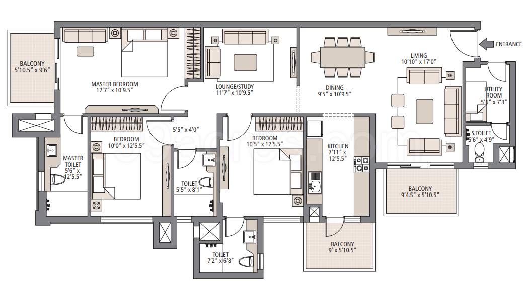 Emaar Mgf Developers Emaar Mgf Palm Gardens Floor Plan Sector 83