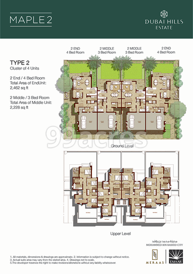 Maple 2 at Dubai Hills Estate Typical Plan