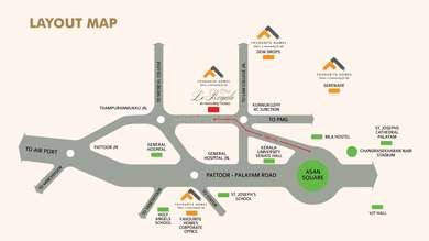 Favourite Homes Favourite Le Royale Map - Palayam, Trivandrum Location Map