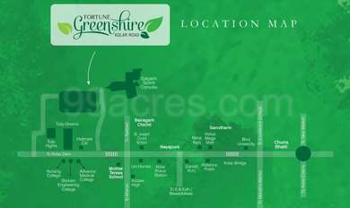Kolar Road Bhopal Map Fortune Builders Fortune Greenshire Map - Kolar Road, Bhopal Location Map
