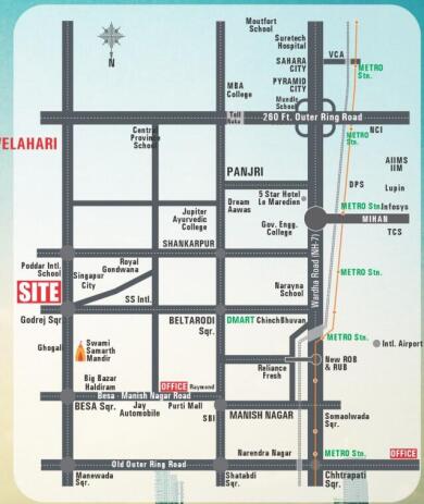 Fortune Infragrow Fortune VM Bhangdia Layout Map - Ghogali, Nagpur ...