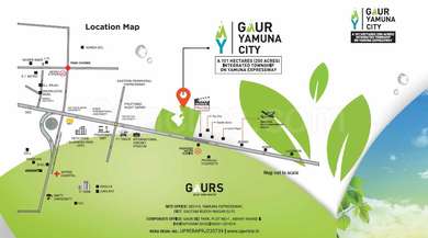 Gaurs Group Gaur 1st B Park View Map - Yeida, Greater Noida Location Map