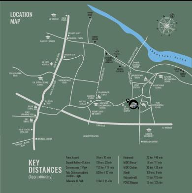 Tanish Developers Tanish O2 Map - Charholi, Pune Location Map