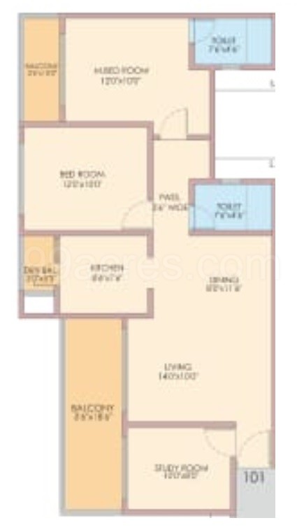 2 Bhk Apartment Flat For Sale In Ganga New Town Dhanori Pune 580 Sq Ft To 987 Sq Ft 1st Floor Out Of 12