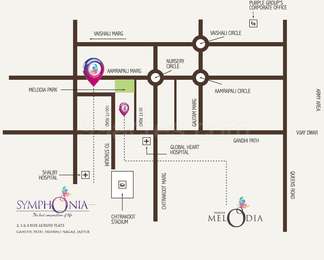 Vaishali Nagar Jaipur Map Purple Group Purple Symphonia Map - Vaishali Nagar, Jaipur Location Map