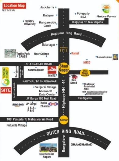 Kothur Map Green Space Avenues Hyderabad Green Space Vasudha County Map - Kothur ...
