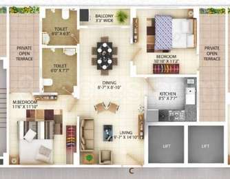 3 BHK Apartment / Flat for sale in Green Meadows Matigara Siliguri ...