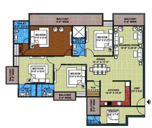 4 BHK Apartment / Flat for sale in Griha Pravesh Sector-77 Noida - 2569 ...