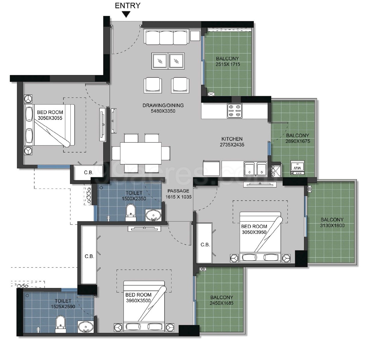 Gulshan Homz Builders Gulshan Bellina Floor Plan Greater Noida West