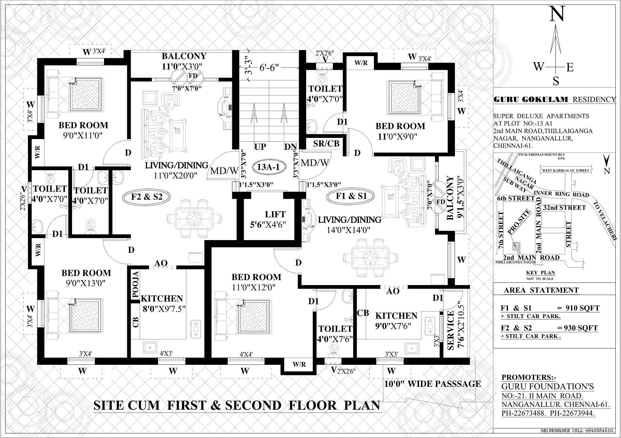 Guru Thillai Nagar Chennai South, Nanganallur Price List & Brochure