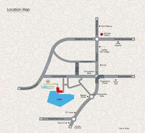 Gurukul Homes Gurukul Lakeview Map - EM Bypass, Kolkata East Location Map