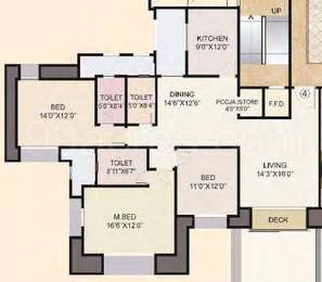 2 BHK / Bedroom Apartment / Flat for rent in House of Hiranandani