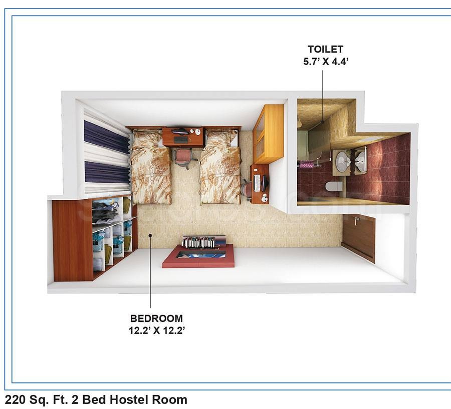 Horizon Concept Builders Orizzonte Floor Plan Super Area 220 Sq Ft Studio Apartment