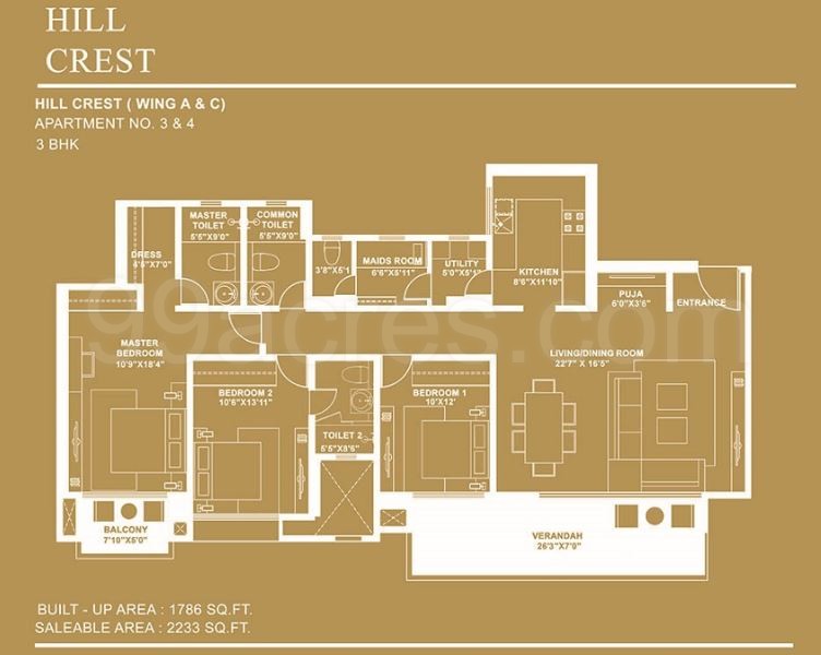 Hiranandani Builders Hiranandani Hill Crest Floor Plan Hiranandani Hill Crest Hulimavu