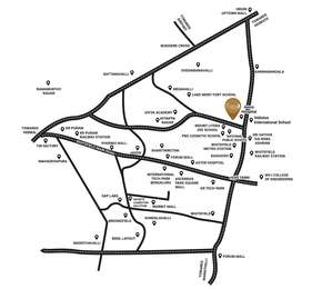 Housso The Golden Wattle Map - Whitefield, Bangalore East Location Map