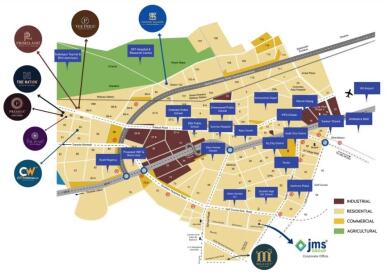 JMS Group JMS Premier Floors Map - Sector 95 Gurgaon Location Map