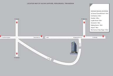 Kalyan Developers Kalyan Sapphire Map - Peroorkada, Trivandrum Location Map