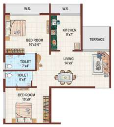2 BHK Apartment / Flat for sale in Tulsi Kalash City Rasayani Navi ...