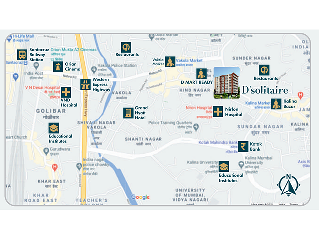 Solitaire Map DSolitaire Santacruz East, Mumbai | Price List & Brochure, Floor Plan ...