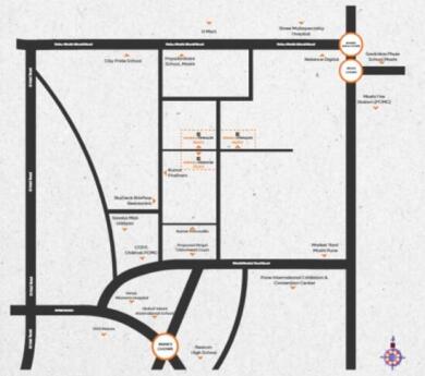 Kumar Map Kumar Properties Kumar Parv Map - Moshi, Pune Location Map
