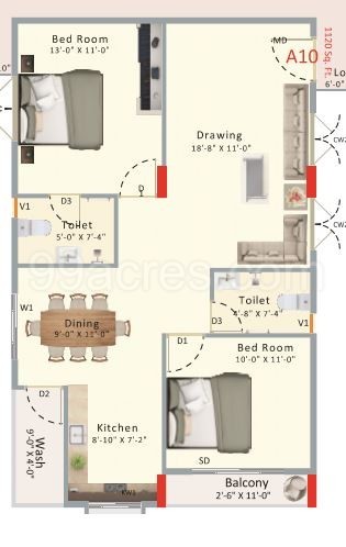 Kumari Builders Kumari Amaranthine Floor Plan Kumari Amaranthine