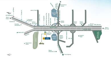 L And T Realty L And T Olivia Map - Hebbal, Bangalore North Location Map