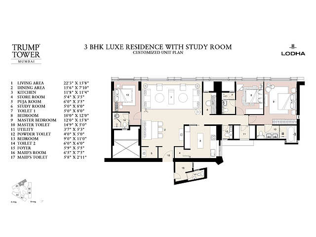 Lodha Group Lodha Trump Tower Floor Plan Lodha Trump Tower