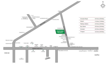 Lushgreen Developers Globus Lushgreens Map - Avinashi Road, Coimbatore ...