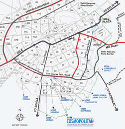 M3M India M3M Cosmopolitan Map - Golf Course Ext Road, Gurgaon Location Map