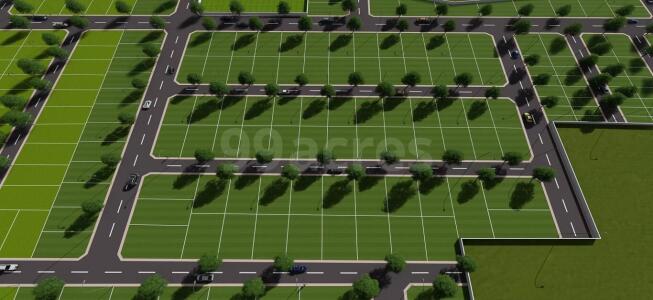 Mahindra Green Estates Aerial View