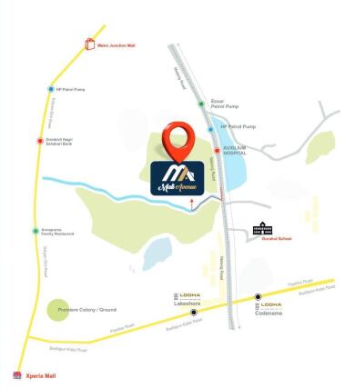 Mali Infra Mali Avenue Map - Kalyan East, Thane Location Map