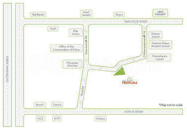 Mana Projects Builders Mana Tropicale Map - Varthur, Bangalore Location Map