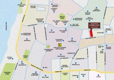 Pali Hill Mumbai Map Swastik And Manthan Group Manthan Embassy Map - Pali Hill, Mumbai South  West Location Map