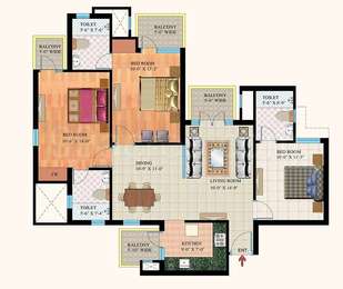 3 BHK / Bedroom Apartment / Flat for rent in Mapsko Casa Bella Sector ...