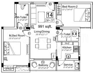 2 BHK / Bedroom Apartment / Flat for rent in Marutham Classic Urapakkam ...