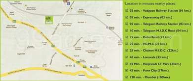 Mega Developers Maval Shades Map - Talegaon, Pune Location Map
