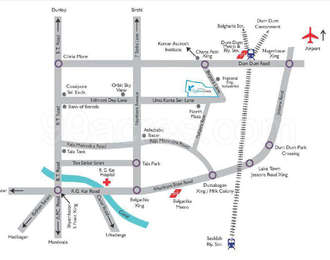 Meridian Group Meridian Splendora Map - Paikpara, BT Road Location Map