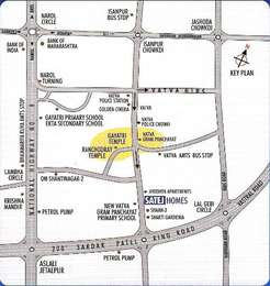 Vatva Map 2 BHK / Bedroom Apartment / Flat for rent in Satej Homes Vatva ...