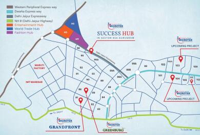 Microtek Infrastructures Microtek Success Hub Map - Sector 95A, Gurgaon ...