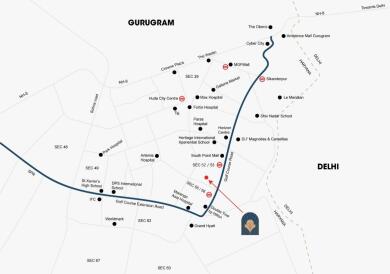 MNB Buildfab MNB Anantavilasa Map - Sector 56, Gurgaon Location Map