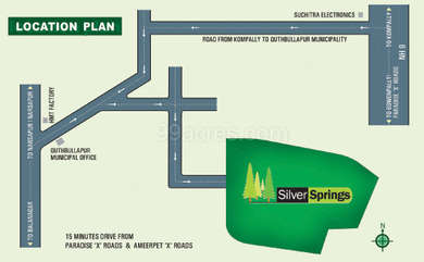 Modi Builders Modi Silver Springs Map - Chinthal, Hyderabad Location Map