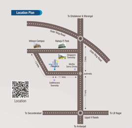 Modi Properties Modi Nilgiri Heights Map - Pocharam, Hyderabad Location Map