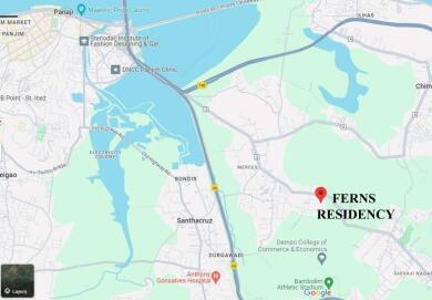 Merces Goa MSK Builders Ferns Residency Map - Merces, Goa Location Map