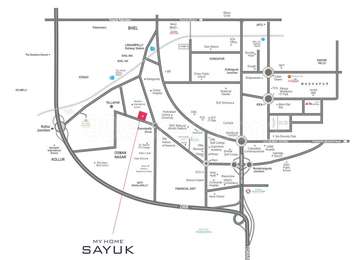 My Home Constructions My Home Sayuk Map - Tellapur, Hyderabad Location Map