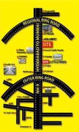 Indresham Map Prathistha properties Prathistha Highway Paradise Map - Indresham ...