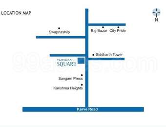 Nandan Buildcon Nandan Square Map - Kothrud, Pune Location Map