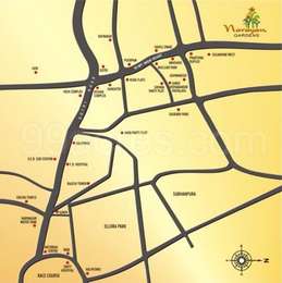 Narayan Realty Narayan Gardens Map - Laxmipura, Vadodara Location Map