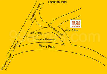 Benson Town Bangalore Map Nasco Developers Nasco Woods Map - Benson Town, Bangalore Central Location  Map