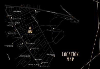 Neovis Landmarks Midtown Elegance Map - Vishal Nagar, Pimple Nilakh ...