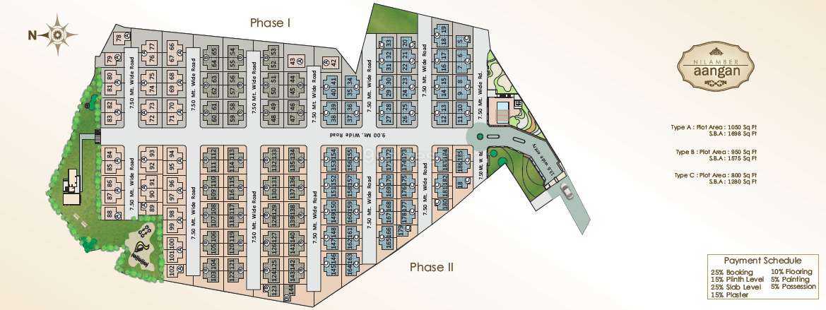 Nilamber Group Builders Aangan Floor Plan